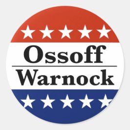 Adesivo Redondo Ossoff Warnock Georgia Runoffs