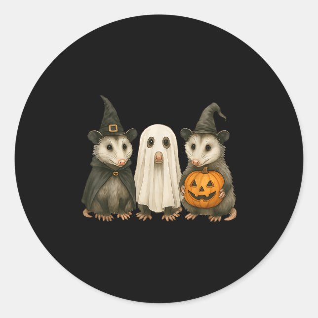 Adesivo Redondo Ossum Halloween Ssum Witch Ghost Pumpkin  (Frente)