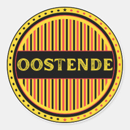 Adesivo Redondo Ostend City Pride Emblem – Belgian Identity