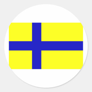 Adesivo Redondo Ostergotland claro, suecia