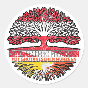Adesivo Redondo Österreichisch Österreich Baum
