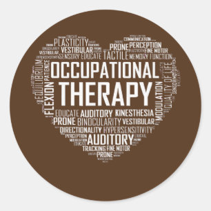 Adesivo Redondo OT Occupational Therapy Heart Occupational