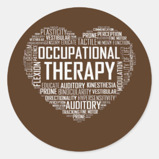 Adesivo Redondo OT Occupational Therapy Heart Occupational