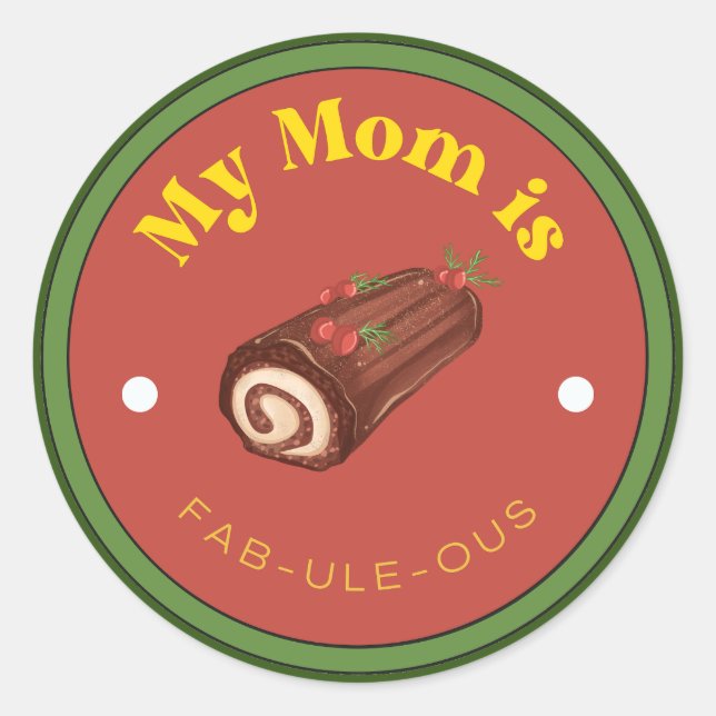 Adesivo Redondo ÓTIMO! Sticker - Minha Mãe É Fab-Ule-Ule (Frente)