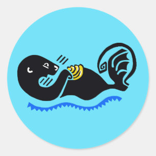 ADESIVO REDONDO OTTER CLASSIC ROUND STICKER