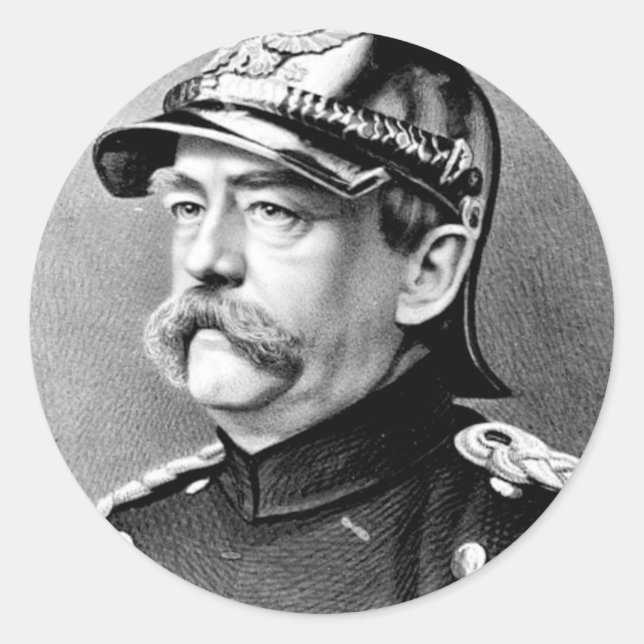 Adesivo Redondo Otto Von Bismarck (Frente)