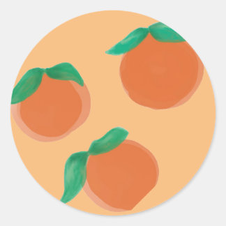 Adesivo Redondo Ou-pêssegos