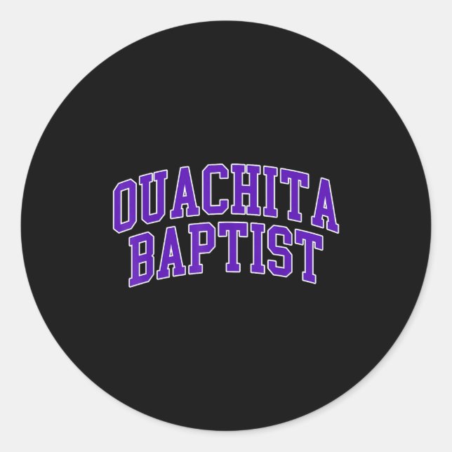 Adesivo Redondo Ouachita Baptist University Athletics Vintage Arch (Frente)