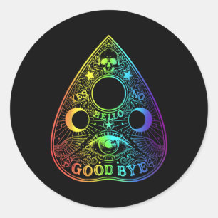 Adesivo Redondo Ouija Planchette Gothic Paranormal Halloween