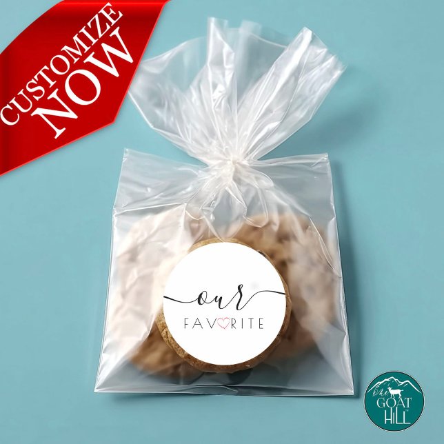 Adesivo Redondo Our Favorite Favor Label (Criador carregado)