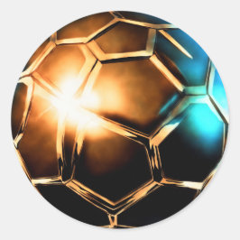 Adesivo Redondo ouro 3D