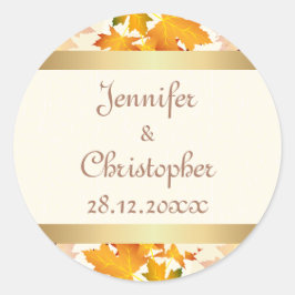 Adesivo Redondo Ouro Autumn Deixa Casamento