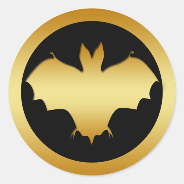 ADESIVO REDONDO OURO BAT (Frente)