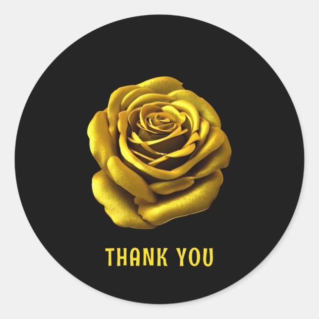 Adesivo Redondo Ouro Classic Round Sticker (Frente)