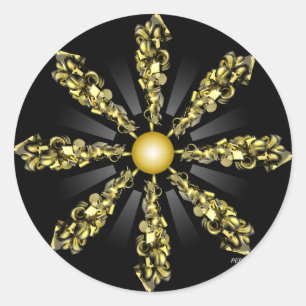 Adesivo Redondo Ouro composto