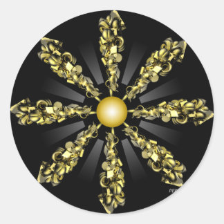 Adesivo Redondo Ouro composto