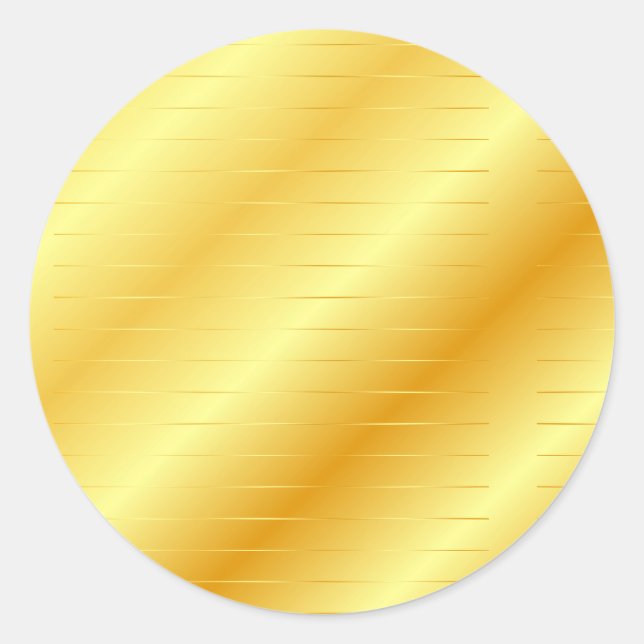 Adesivo Redondo Ouro de aparência Dourada do Elegante Modern Trend (Frente)
