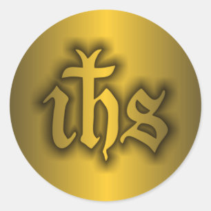 Adesivo Redondo Ouro de Christogram (SEU)
