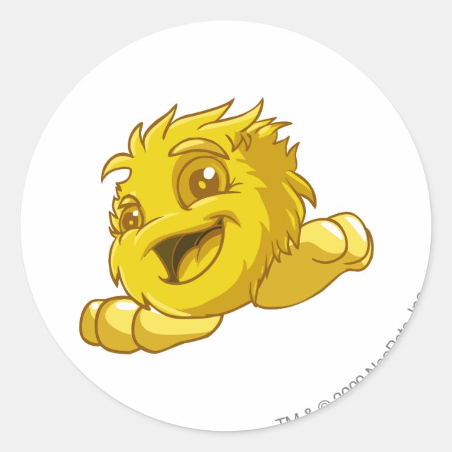 Adesivo Redondo Ouro de JubJub (Frente)