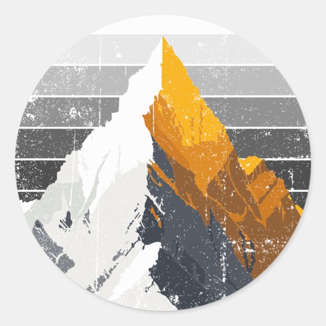 Adesivo Redondo Ouro de montanha (Frente)