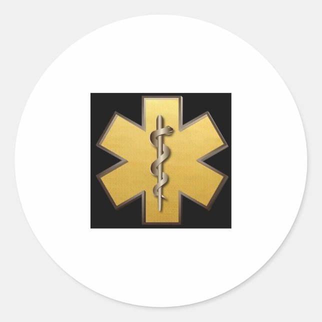 Adesivo Redondo ouro e prata (Frente)