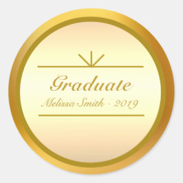 Adesivo Redondo Ouro Elegante