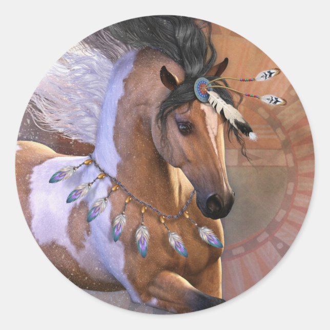 Adesivo Redondo Ouro Feather Stickers (Frente)