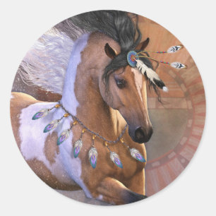 Adesivo Redondo Ouro Feather Stickers