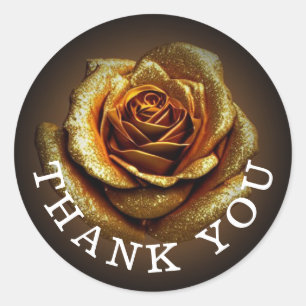 Adesivo Redondo Ouro Glitter Rosa Classic Round Sticker