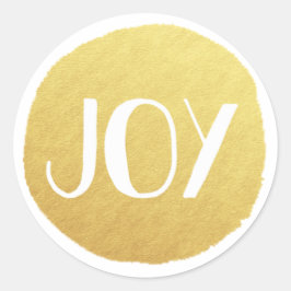 Adesivo Redondo Ouro Joy Holiday Sticker