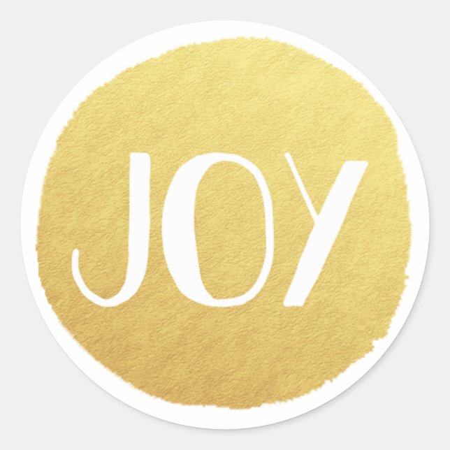 Adesivo Redondo Ouro Joy Holiday Sticker (Frente)