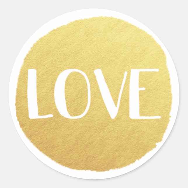 Adesivo Redondo Ouro Love Holiday Sticker (Frente)