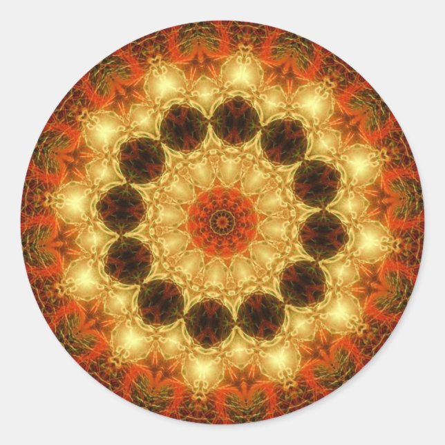 Adesivo Redondo Ouro Love Magic Sticker (Frente)