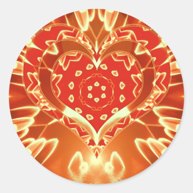 Adesivo Redondo OURO LOVE Sticker (Frente)