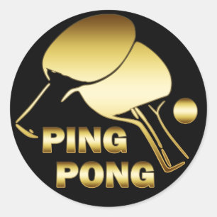 ADESIVO REDONDO OURO PING PONG