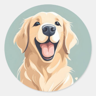 Adesivo Redondo Ouro Reteiever Sticker