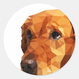 Adesivo Redondo Ouro Retriever Arte Polar Baixa