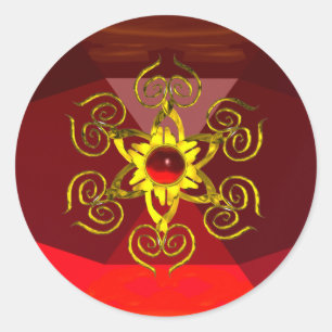 ADESIVO REDONDO OURO ROSA RUBY