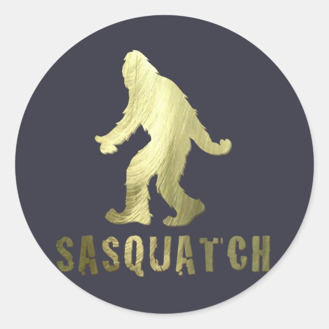 Adesivo Redondo Ouro Sasquatch (Frente)