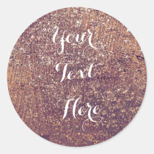 Adesivo Redondo Ouro Shimmer Glam Festa de aniversário Favor