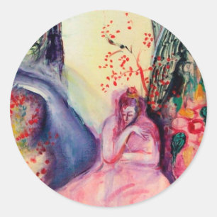 Adesivo Redondo OURO SONHO / Jardim Zen Meditação Yoga