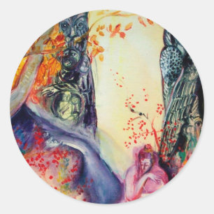 Adesivo Redondo OURO SONHO / Jardim Zen Meditação Yoga