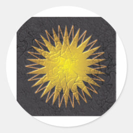 Adesivo Redondo Ouro Sun