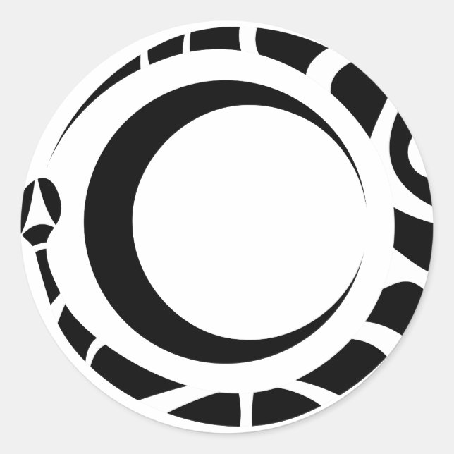 Adesivo Redondo ouroboros e lua (Frente)