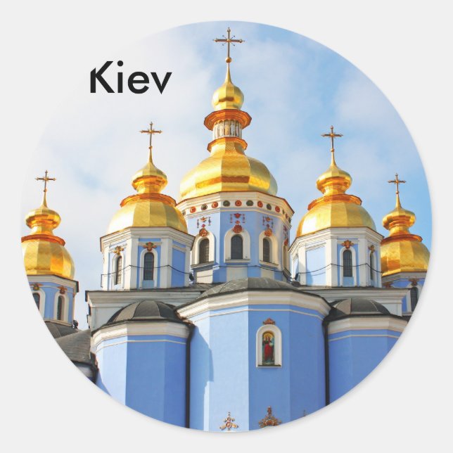 Adesivo Redondo Ouros de catedral em Kiev, Kiev (Frente)