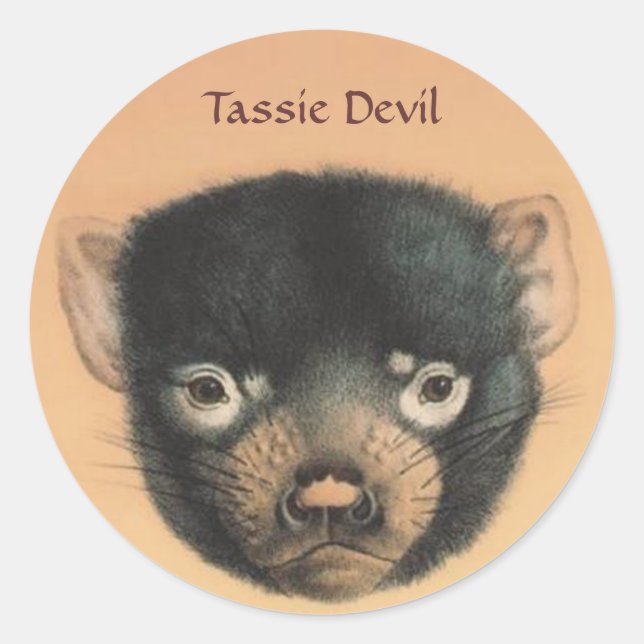 Adesivo Redondo OUS Tassie Devil (Frente)