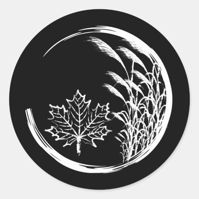 Adesivo Redondo Outono / Queda (Frente)