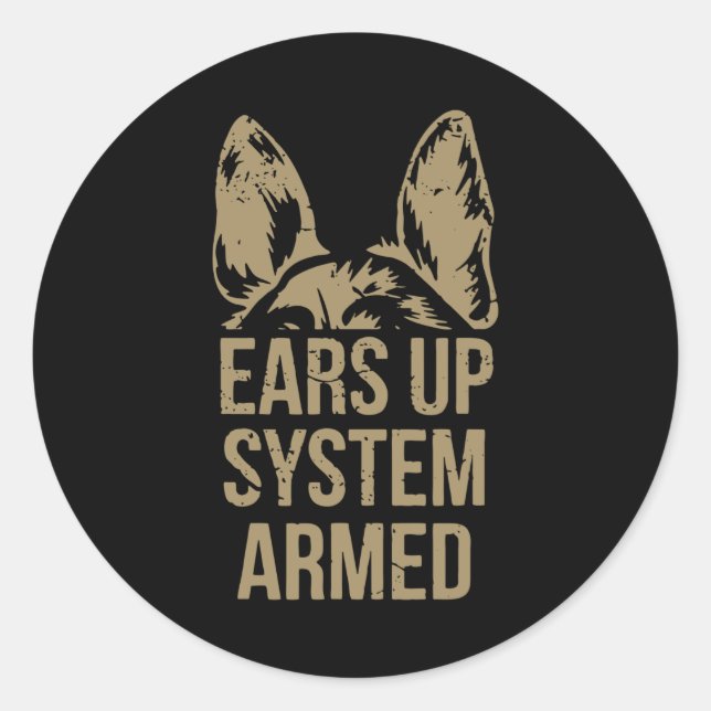 Adesivo Redondo ouvidos de cão (Frente)