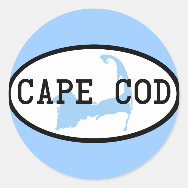 Adesivo Redondo oval-do-cape-cod (Frente)