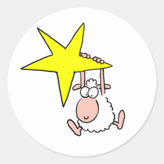 Adesivo Redondo Ovelha de estrela